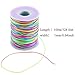 Colorful Elastic Cord ManYee 1mm 109Yards Round Rainbow Elastic Beading Thread Cords Fabric Crafting Stretch String Cord for Jewelry Making Necklace Bracelet