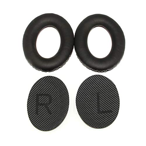 Replacement Earpad Cushions Compatible for Bose QuietComfort15 QC2 QC15 QC25 QC35 AE2, AE2i, AE2 Wireless, AE2-W, SoundTrue, SoundLink (Around-Ear Only) Headphones (QC35 Earpads+Black mat)