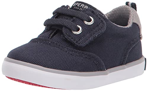 Sperry Kids Footwear Baby Spinnaker Crib Jr Washable Sneaker, Navy, 2 US Unisex Infant