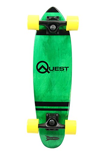 UPC 818056010764, Quest &quot;Pockit Rockit&quot; High Performance Cruizer Skateboard, Green, 24-Inch