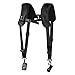 Quick Release Double Camera Shoulder Strap Harness Soft Padded Decompression Foam Shoulder Strap Belts for Digital Canon Nikon Camera,Ergonomic Design Curved Nylon