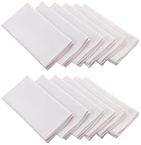 LinenTablecloth 20-Inch Ambassador Napkins (1-Dozen) White