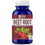 Ahana Nutrition Beet Root Capsules 605mg, Pure All Natural Extract Pills - Lower Blood Pressure, Increase Athletic Performance, Regulate Insulin Response &amp; Maintain Good Skin Condition