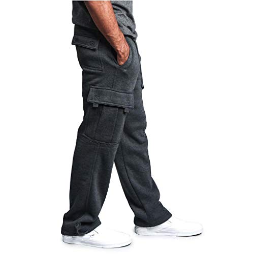 LISTHA Wild Cargo Pants Men Overalls Big Pocket Sport Work Combat Trousers Dark Gray