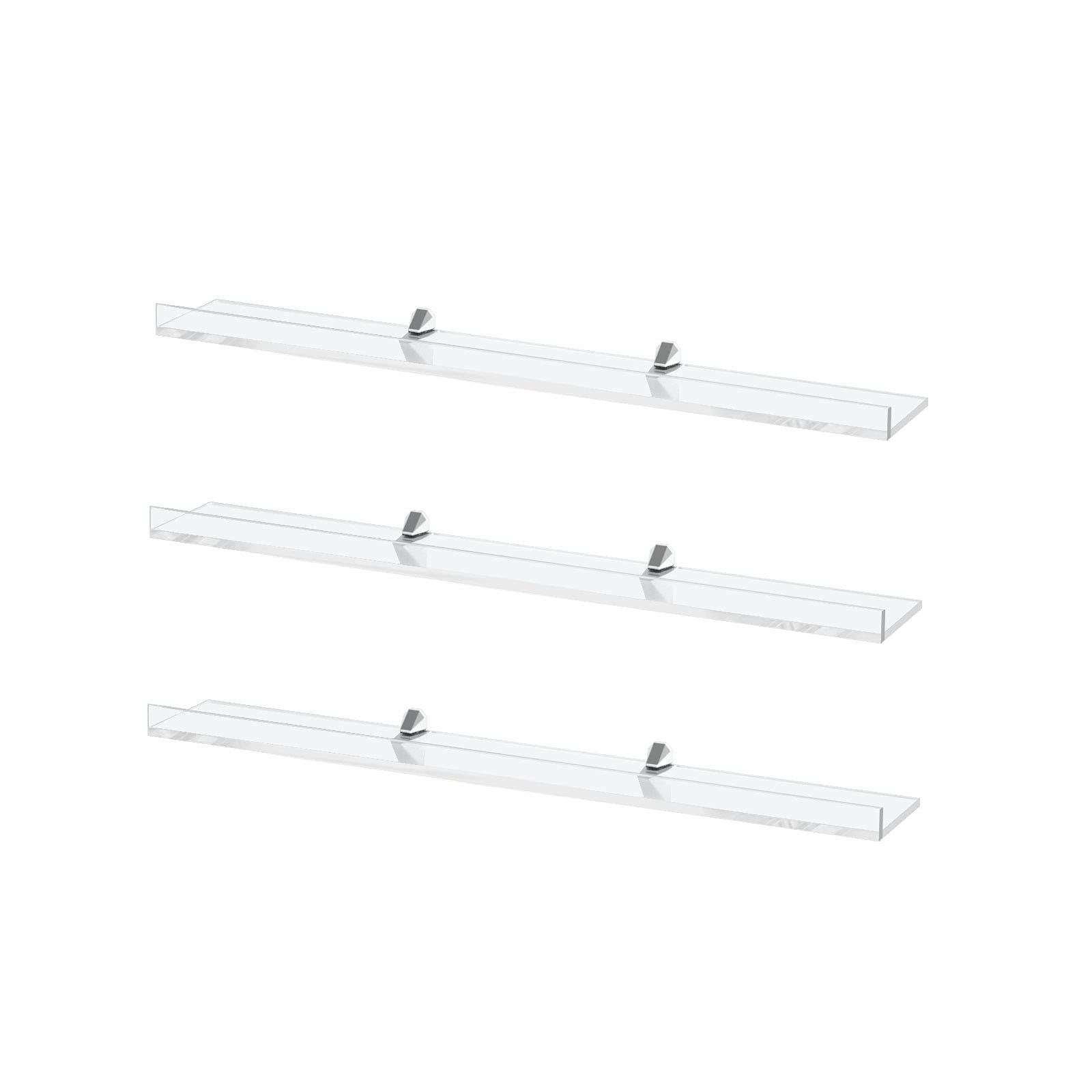 AITEE Acrylic Floating Wall Shelves Set of 3