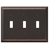 Oil Rubbed Bronze - Traditional Design Triple Toggle Switch Wall Plate