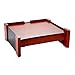 Rolodex Wood and Faux Leather Monitor Stand, Mahogany and Black (81776)