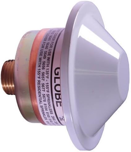 Brass Extended Coverage Concealed Horizontal Side Wall Sprinkler Head - 135Â°F (3/4" Thread), (pack of 5)