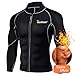 Junlan Men's Neoprene Weight Loss Sauna Shirt Suit Long Sleeve Hot Sweat Body Shaper Tummy Fat Burner Slimming Workout Gym Yoga (Black, S)
