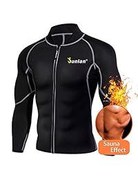 Chándal de neopreno para hombre, para pérdida de peso, para sauna, para entrenamiento, moldeador de cuerpo, para gimnasio, ropa de forma, de manga larga