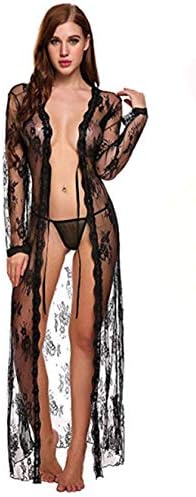 JINJINYI Lingerie Sexy Women Lingerie Babydoll Sleepwear Underwear Lace Coat Nightwear +G-String