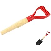 Shovel Handle Replacement &ndash; Short Wooden Handle 36cm Pitch Fork for Gardening Tool Spade, Rake, Digging, Camping, Garden Decoration, Durable D Shaped Grip with Nonslip Surface for Secure Control