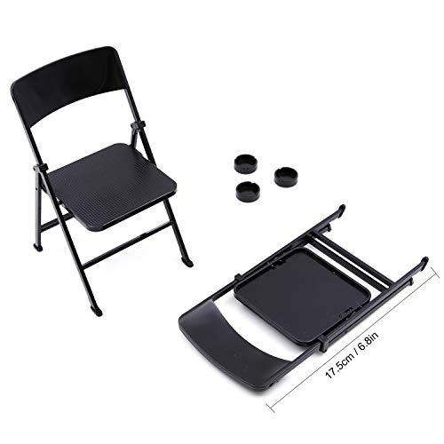Lohoee 1/6 Scale Folding Mini Chair Miniature Folding Furniture Toy