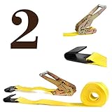 TWO Ratchet Strap Cargo Tie-Downs, 2