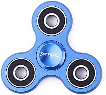 Aluminum Alloy Anti-Anxiety 360 Fidget Tri-Spinner With 1-3 Mins Spin,Sonrigen Focus Toy for ADD, ADHD,And Autism Sensory Stress Relief -Blue