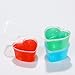 BBTO 24 Pack Heart-Shaped Slime Containers Clear Plastic Storage Containers for Soft Clay, Foam Ball Storage Containers with Lids for 20 g Slime (45 ml)