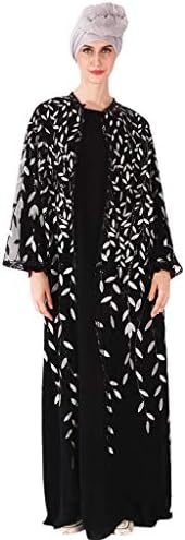 Palalibin Women Shirt,Muslim Women Dress Islamic Long Sleeve Maxi Abaya Kaftan Arab Clothes