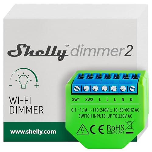 Dimmer 2, Interruttore Varialuce Senza Fili, Wi-Fi, Nessun Hub o Neutro richiesto, Domotica, Compatibile con Alexa e Google Home, App iOS Android