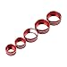 5PCS Red Aluminum Interior Audio Air Condition Button Cover Decoration Twist Switch Ring Trim Compatible with Toyota Camry 2018