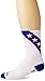 SockGuy Men's Daredevil Crew Sock, White/Blue, Large/X-Large