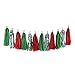 Derhom Merry Christmas Banner Kit - Christmas Party Decorations - 10 Balloons, 6 Pompom Flower Tissue Paper and 15 Paper tassel, Xmas Day Decor Supplies for Christmas Party Home Tree Decorations
