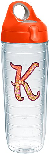 Tervis 1239997 Initial-K Orange Mandala Insulated Tumbler wi