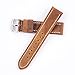 Hadley Roma MS854 Rust Oil Tan Distressed Leather Stitched Men's Watch Band (20mm)