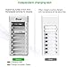 BONAI AA Rechargeable Batteries with Charger 8 Pack 2800mAh High Capacity Ni-MH Rechargeable AA Batteries with Charger AA Set (8-Slot Charger with USB & Independent Design for AA AAA)