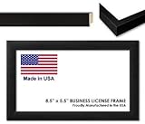 8.5 x 5.5 Inch Professional Business License Frame - Black Wood