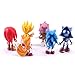 6 Pcs Sonic the Hedgehog Action Figures, Cake Toppers, 2.4