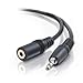 C2G 13787 3.5mm M/F Shielded Stereo Audio Extension Cable, Black (6 Feet, 1.82 Meters) primary