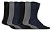 IOMI - 6 Pack Mens Thin Non Binding Extra Wide Loose Top Cotton Diabetic Socks (7-12 US, Grey)