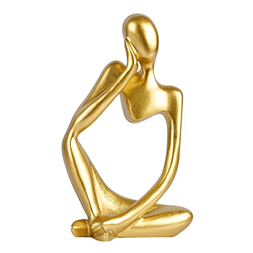 Trycooling „The Thinker“ Statue Set – 3 Figuren, Kunstharz, Schwarz, Für Regal & Schreibtisch