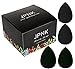 JPNK 4 Pieces Teardrop Shape Latex Free Makeup Blender Sponges (Black)