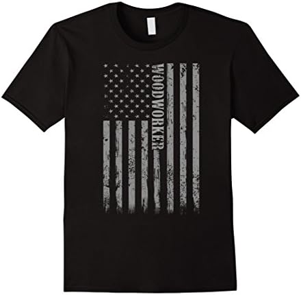 Men's Woodworking US Graphic Gift T-Shirt Large Black