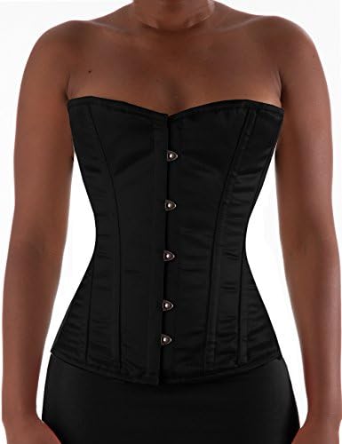 AB Corsetry Satin Black Halfbust Corset (M) 26 "