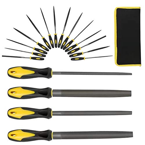 18Pcs File Set ACOOJ, Round and Flat File Kits are Made of High Carbon-Steel