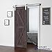 SMARTSTANDARD 5ft Heavy Duty Nickel Sliding Barn Door Hardware Kit - Smoothly and Quietly -Easy to Install - Includes Step-by-Step Installation Instruction Fit 30