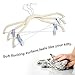 HOUSE DAY Velvet Skirt Hangers 24 Pack, Beige Velvet Pant Hangers with Adjustable Clips, Space Saving Slim Shorts Hanger, Heavy Duty Non Slip Clip Hanger for Pants, Skirts, Shorts