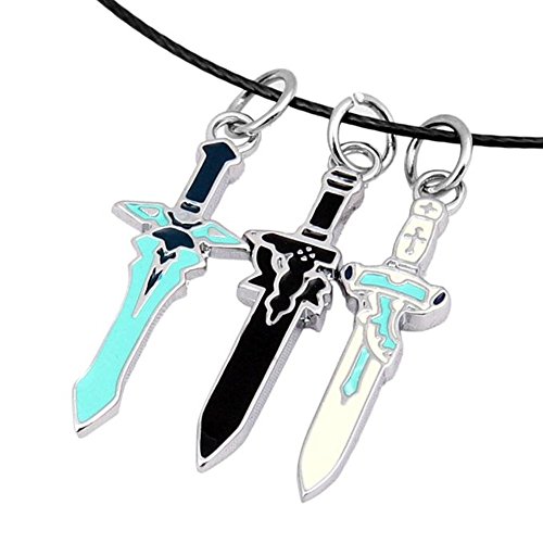 Touirch Jewelry Anime Sao Sword Art Online Kirito Asuna Cosplay Necklace Pendant & Key Chain