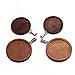 Tiparts 12 pcs Wooden Pendant Trays Round Cabochon Bases for Crafting DIY Jewelry Gift Making (Wooden, Inner Diameter:25mm)