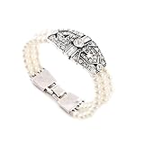 Multilayer Imitation Pearl Strand Bracelet Crystal Bracelet Diamond Personality Jewelry for Women Gilrs