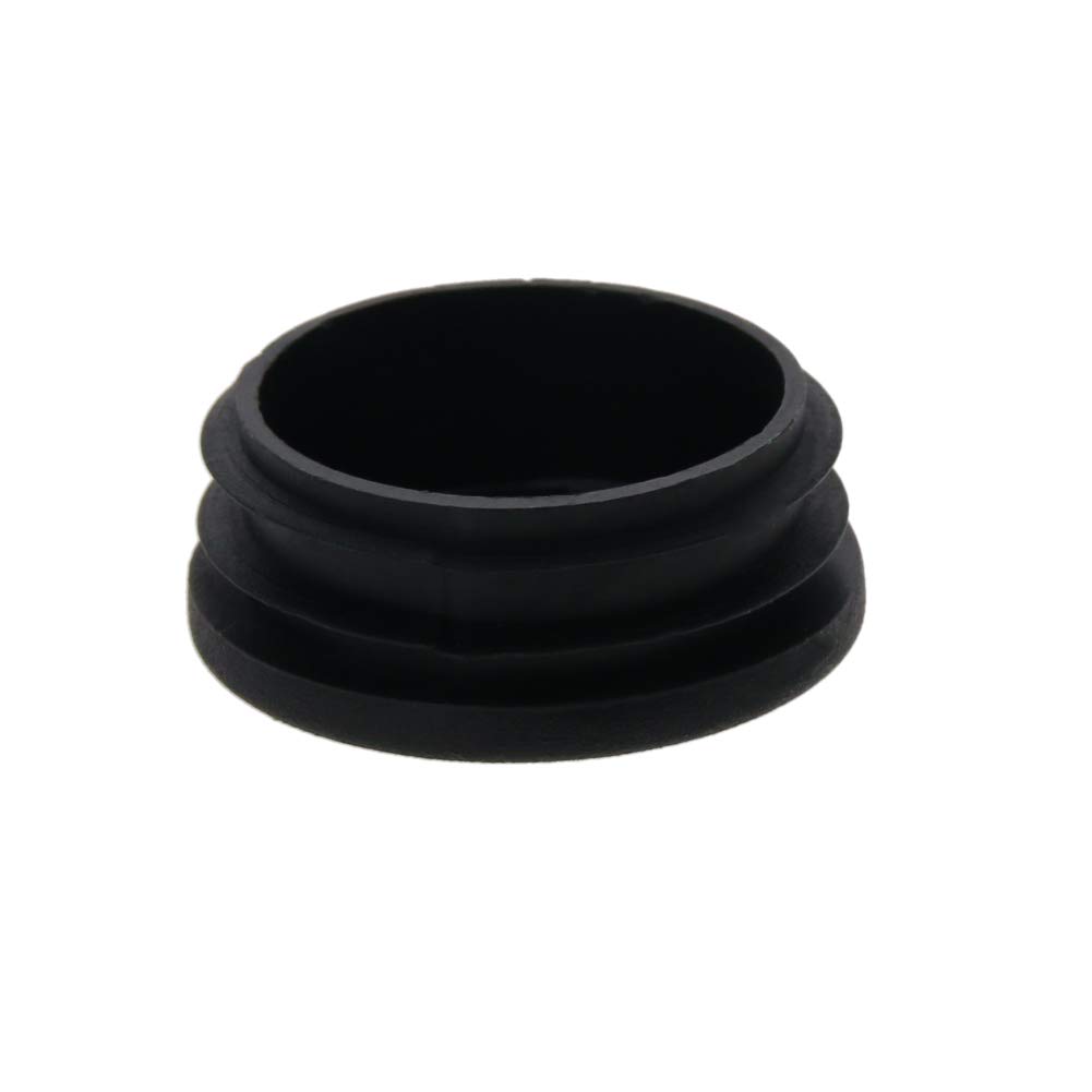 MroMax 20Pcs 1.65" OD Plastic Round Plugs Black Tubing End Cap Inserts for Metal Tubing and Fences Post, Glide Protection for Furniture Table and Chair Legs