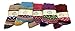 LuluVin Women's Colorful Crew Vintage Inspired Knit Socks (5 Pairs) (Mulitcolored)