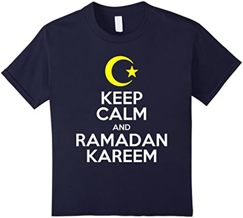 unisex-child Keep Calm And Ramadan Kareem T-Shirt 4 Navy