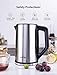 Electric Kettle Temperature Control (PRO), Double Wall 100% Stainless Steel Kettle with Real Time LED Display, Safe Touch and Cordless Tea Kettle, SpeedBOil System Fast Heating and Smart Warming Function, 2 Year Warranty, Aicok
