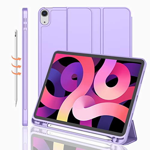 Funda para Ipad gen 5ta/soporte para lápiz (lila)