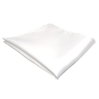 TigerTie schönes Einstecktuch weiss schneeweiss einfarbig - Tuch Polyester Kavalierstuch Pochette Stecktuch - Größe 30 x 30 c