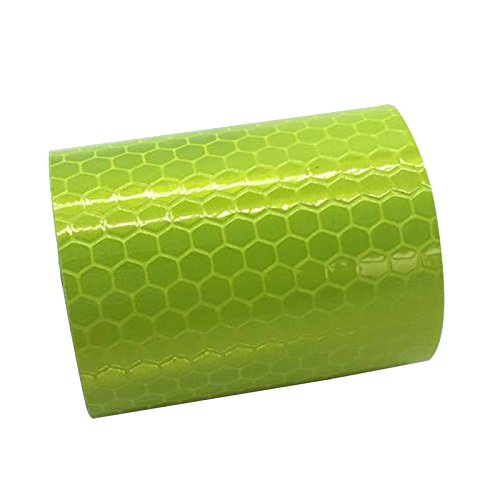 MeiBoAll Car Warning Tape,3M Waterproof Reflector Tape Roll Safety Warning Tape Automobile Safety Identification Reflective Strips (Fluorescent Green)