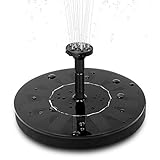 CINOTON Solar Fountain, Solar Powered Bird Bath Pump 1.4W Floating Solar Panel Fountain Water Pumps Kit Outdoor Birdbath Water Fountain Pump for Pond, Pool, Patio and Garden Decoration